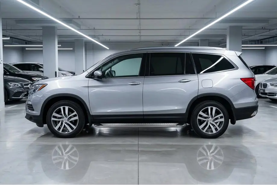 Honda Pilot 2015–2022 Maydos V2 sivuastinlaudat (2 kpl, alumiini / ruostumaton teräs) Image
