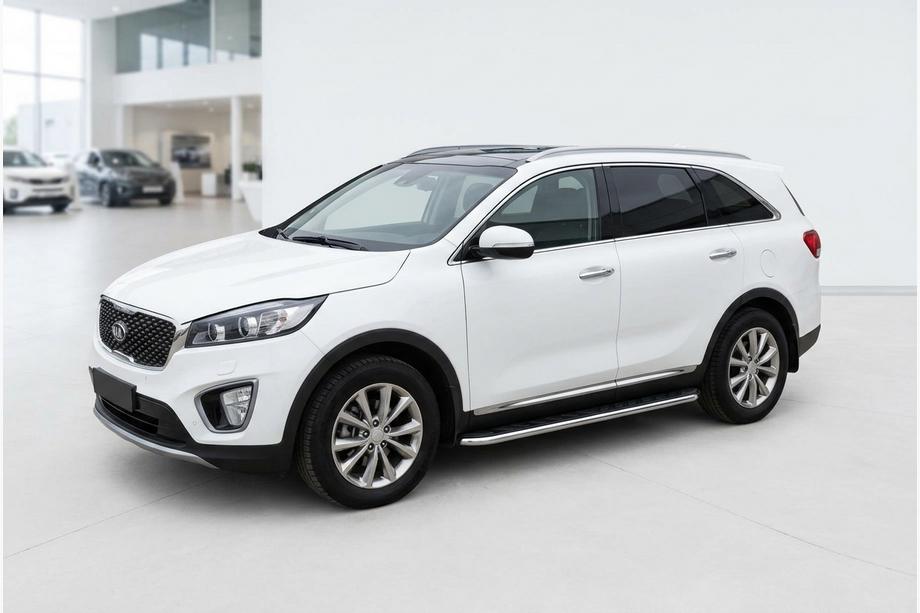 Kia Sorento III UM 2014–2020 Maydos V1 sivuportaat (2 kpl, alumiini ↗ ruostumaton teräs) Image