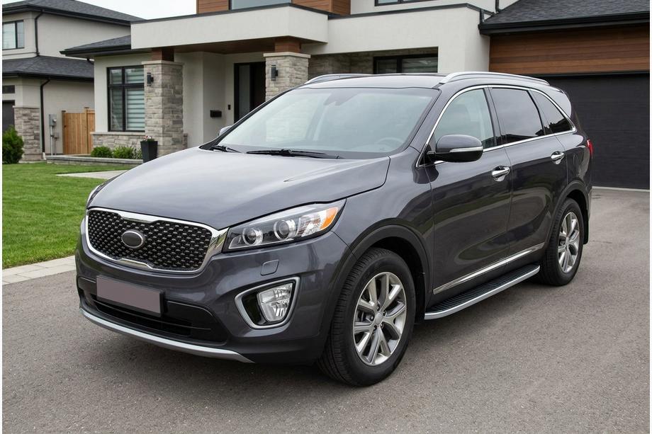 Kia Sorento III UM 2014–2020 Sivuportaat Tayga Grey (2 kpl, alumiini) Image