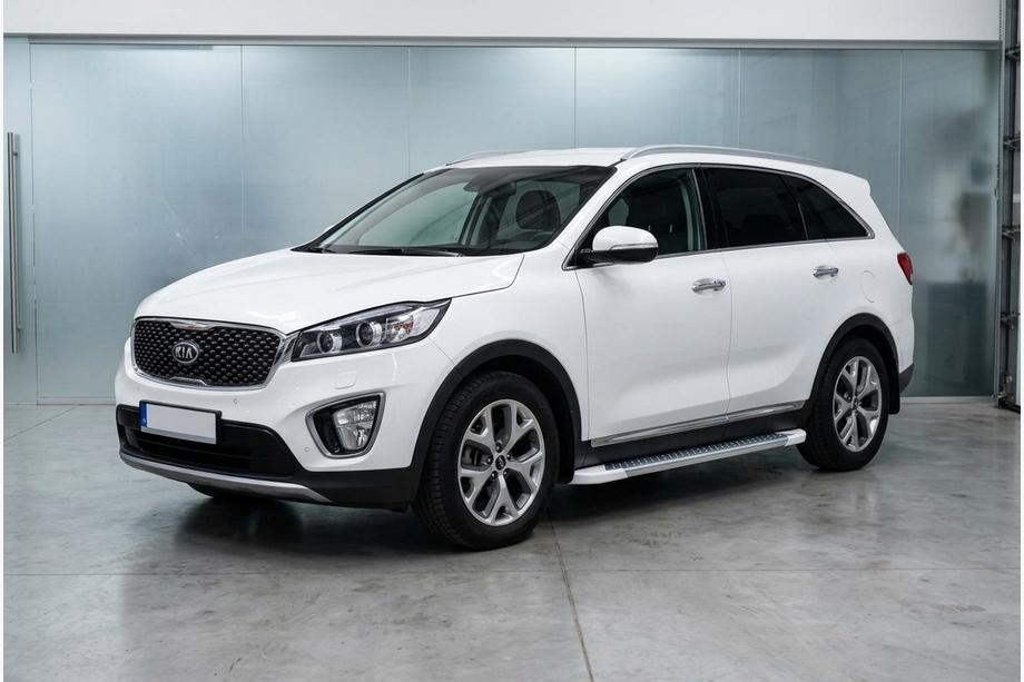 Kia Sorento III UM 2014–2020 Sivuastinlaudat Allmond White (2 kpl, alumiini) Image