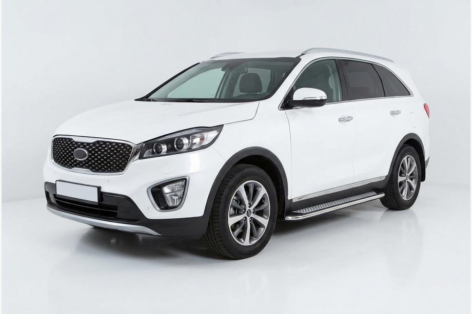 Kia Sorento III UM 2014–2020 Maydos V2 sivuastinlaudat (2 kpl, alumiini / ruostumaton teräs) Image