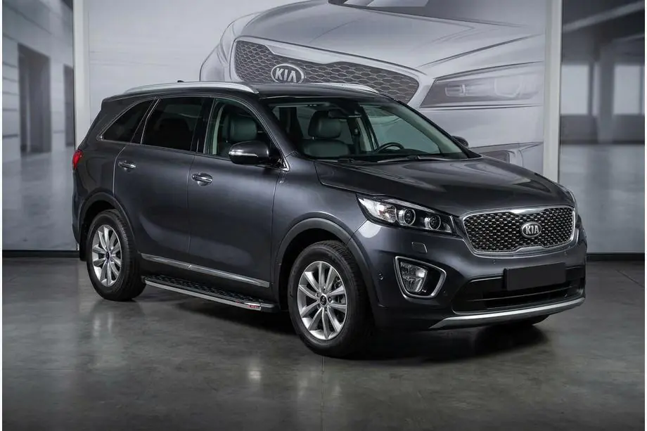 Kia Sorento III UM 2014–2020 BlackLine-sivuporrast (2 kpl, alumiini) Image