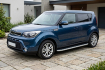 Kia Soul II 2013–2018 Tayga Grey -sivuaskelmat (2 kpl, alumiini) kuva 1