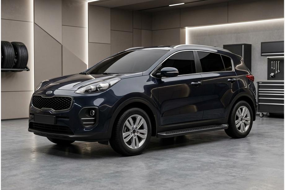 Kia Sportage 2015–2021 Allmond Black sivuaskelmat (2 kpl, alumiini) Image