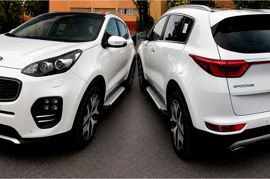 Kia Sportage 2015–2021 Allmond Grey -sivuporrassarja (2 kpl, alumiini) Kuva 4
