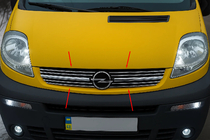 Opel Vivaro 2001–2015 Etusäleikön listat 2001-2007 (8 kpl, ruostumaton teräs) kuva 1