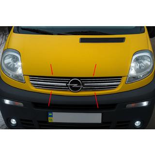 Etusäleikön listat 2001-2007 (8 kpl, ruostumaton teräs) Opel Vivaro 2001–2015 kuva 1