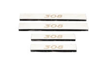 Peugeot 308 2007–2013 Kynnyslistat (Carmos, 4 kpl, ruostumaton teräs) kuva 1