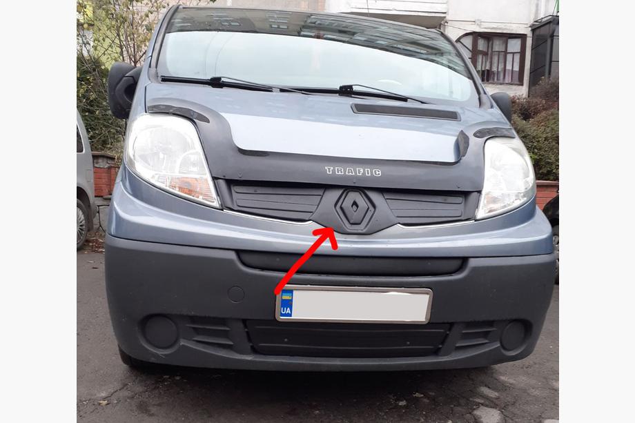 Renault Trafic 2001–2015 Jäähdyttimen säleikön talvisuojus, yläosa 2001-2007, Kiiltävä Image