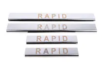 Skoda Rapid 2012–2019 Carmos V1 kynnyslistat (4 kpl, ruostumatonta terästä) kuva 2