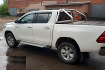 Toyota Hilux 2015– Allmond Grey -sivuporrassarja (2 kpl, alumiini) kuva 5