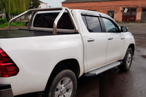 Toyota Hilux 2015– Allmond Grey -sivuporrassarja (2 kpl, alumiini) kuva 6