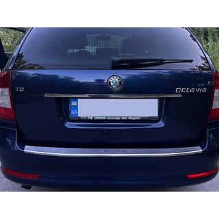 Kromilista rekisterikilven yläpuolelle Carmos (ruostumaton teräs) Skoda Octavia II A5 2010–2013 kuva 2