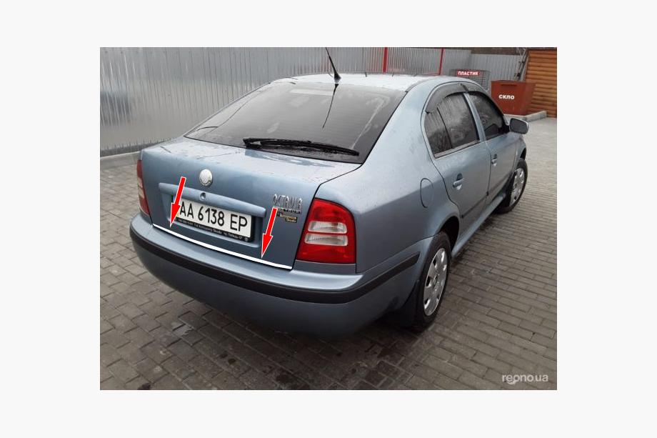Skoda Octavia I Tour A4 1996–2010 Takalukun reunalista (ruostumaton teräs) Image