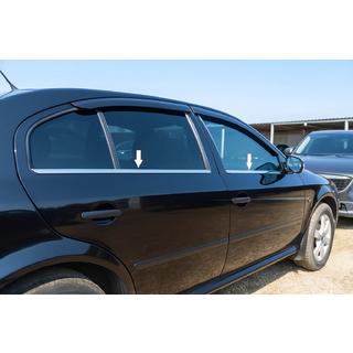 Ikkunalistat (4 kpl, ruostumaton teräs) Skoda Octavia II A5 2006–2010 kuva 1