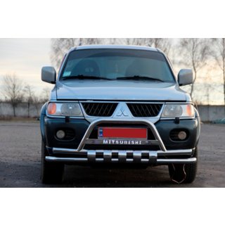 Keulasuoja ST015↗WT (ruostumaton teräs) Mitsubishi Pajero Sport 1996–2007 kuva 2