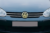 Volkswagen Golf 6 2008–2014 Jäähdyttimen säleikön listat (4 kpl, ruostumaton teräs) kuva 1