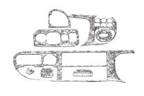 Ford Transit 1991–2000 Kojelaudan koristepaneelit (1997-2000) kuva 6