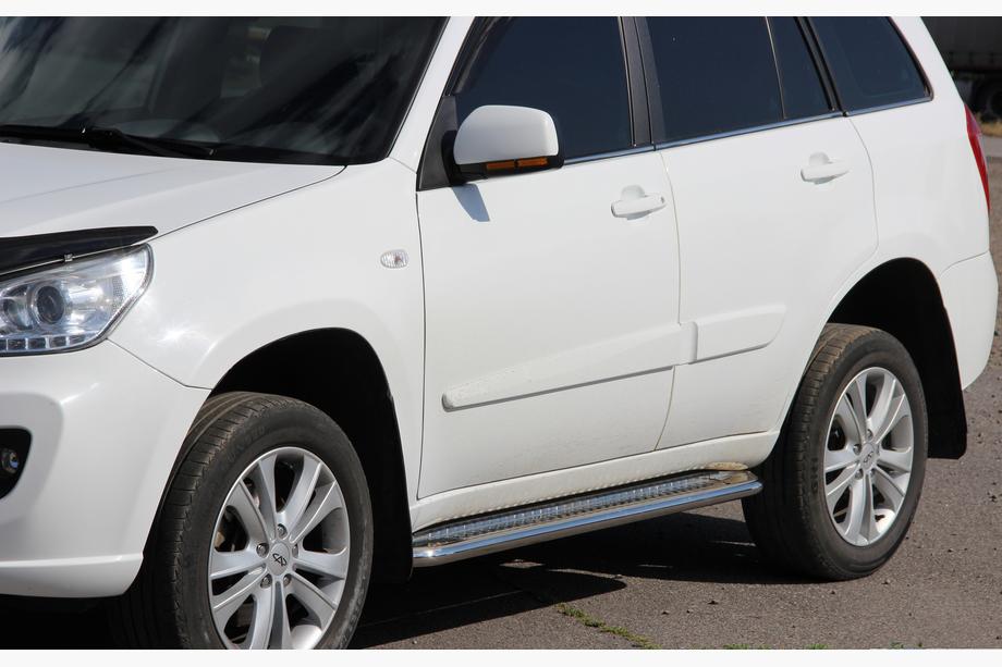 Chery Tiggo 1 2005–2016 Premium-sivuporrasputket (2 kpl, ruostumaton teräs) Ø60 mm Image
