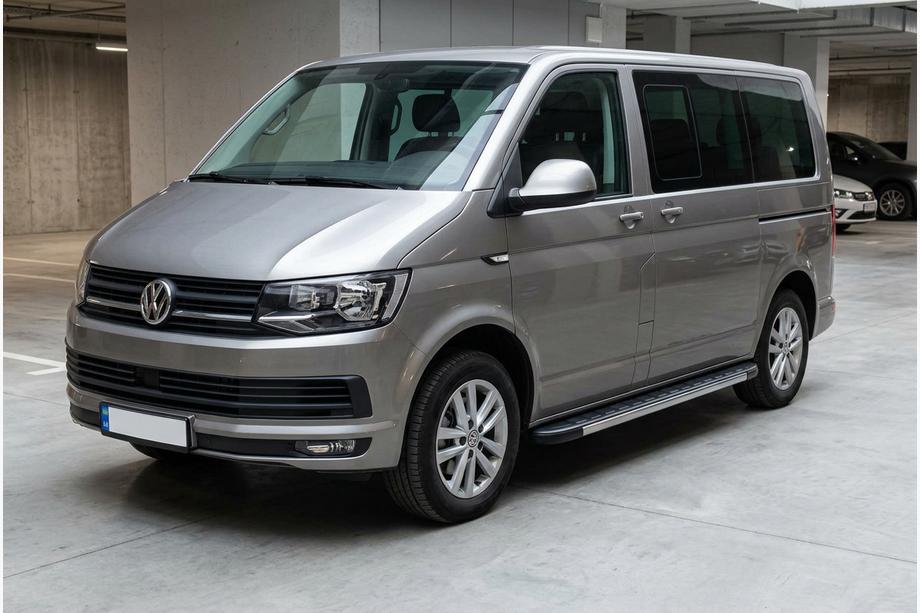 Volkswagen T6 2015–2024 Duru sivuastinlaudat (2 kpl, alumiini) Lyhyt akseliväli Kuva 1