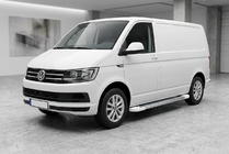 Volkswagen T6 2015–2024 Allmond White -sivukynnykset (2 kpl, alumiini) Pitkä akseliväli kuva 1