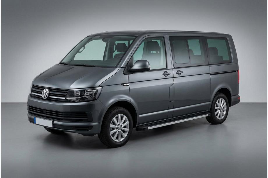 Volkswagen T6 2015–2024 Maya sivukynnykset (2 kpl, alumiini) Lyhyt akseliväli Image