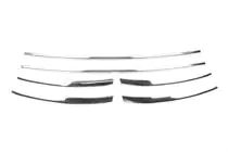 Volkswagen T6 2015–2024 Etupuskurin säleikön suojalistat 2015-2019 (6 kpl, ruostumaton teräs) kuva 2