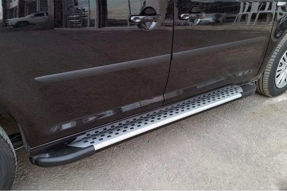 Volkswagen Caddy 2015–2020 Allmond Grey -sivuporrassarja (2 kpl, alumiini) Image