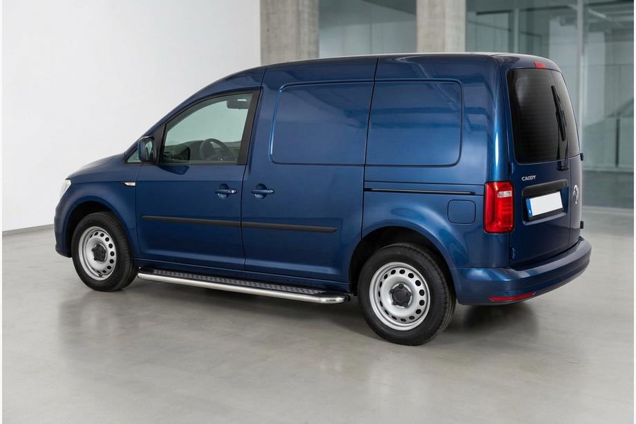 Volkswagen Caddy 2015–2020 Maydos V2 sivuportaat (2 kpl, alumiini ↗ ruostumaton teräs) Maxi-alusta Image