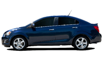 Chevrolet Aveo T300 2011–2020 Ikkunalistojen alalistat (RST) Viistoperä, OmsaLine - Italialaista ruostumatonta terästä kuva 1