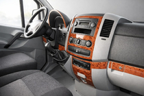 Mercedes Sprinter W906 2006–2018 Kojelaudan koristelistasarja (Meric, 19 osaa) Alumiini kuva 1