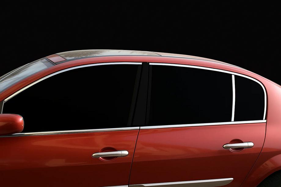 Renault Megane II 2004–2009 Ikkunoiden yläreunan listat (6 kpl, ruostumaton teräs) Image