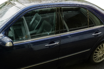Mercedes E-sarja W210 1995–2002 Ikkunoiden alareunalistat (4 kpl, ruostumaton teräs) kuva 1
