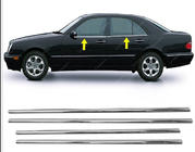 Mercedes E-sarja W210 1995–2002 Ikkunoiden alareunalistat (4 kpl, ruostumaton teräs) kuva 5