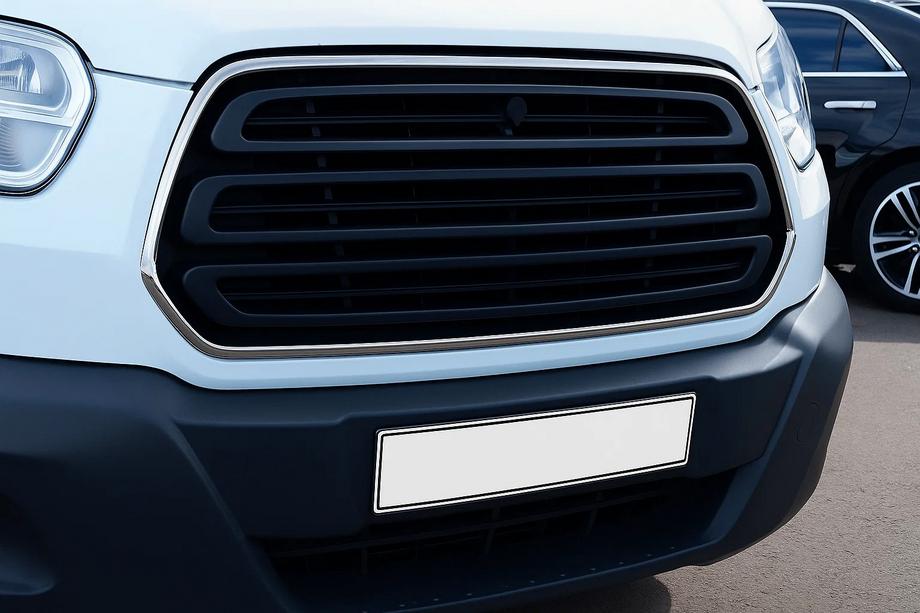 Ford Transit 2014– Etusäleikön kehyslistat (2014-2018, 2 kpl, rst) OmsaLine - italialaista ruostumatonta terasta Image