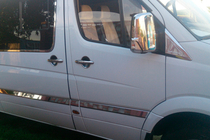 Mercedes Sprinter W906 2006–2018 Kromiset peilinkuoret (2 kpl) Carmos, turkkilainen teräs kuva 6