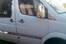 Volkswagen Crafter 2006–2016 Kromiset peilinkuoret (2 kpl) Carmos, turkkilainen teräs kuva 7