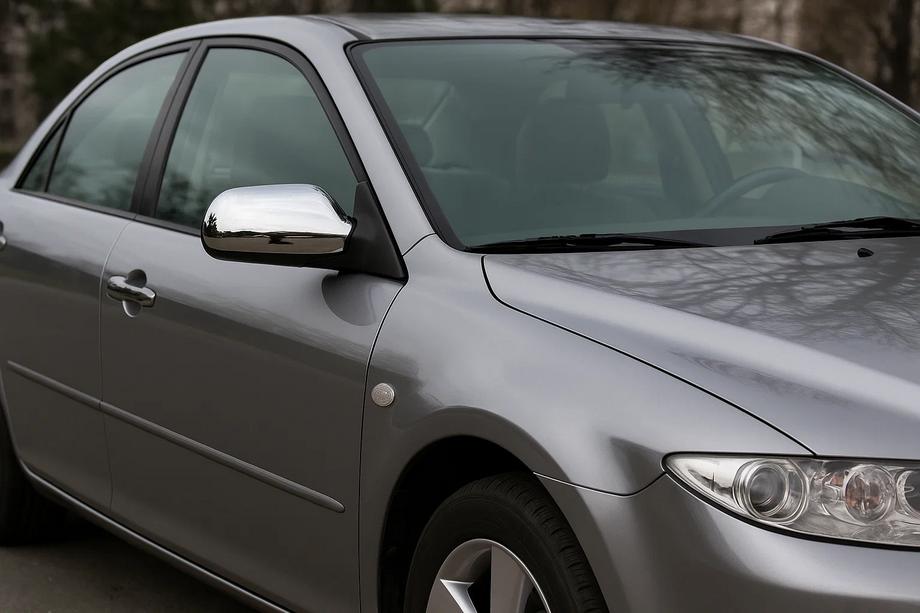 Mazda 6 2003–2008 Kromiset peilikuoret (2 kpl) Kiillotettu ruostumaton teräs Image