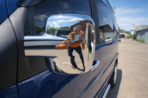 Mercedes Vito W638 1996–2003 Kromiset sivupeilien kuoret (2 kpl) Kiillotettu ruostumaton teräs kuva 1