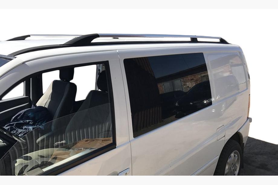 Mercedes Vito W638 1996–2003 Kromatut kattokaiteet Muoviset jalat Image