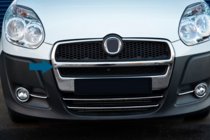 Fiat Doblo II 2010–2022 Jäähdyttimen säleikön listat (2010-2015, täysi, ruostumaton teräs) Carmos - turkkilainen teräs kuva 3