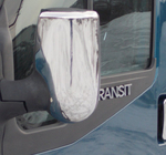 Ford Transit 2000–2014 Kromiset peilinkuoret (2 kpl) Carmos - Kiillotettu ruostumaton teräs kuva 3