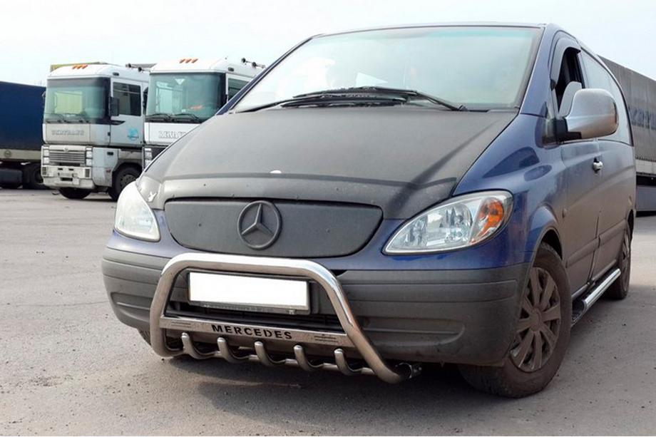 Mercedes Viano 2004–2014 Karjapuskuri WT003/004 (ruostumaton teräs) 60 mm, tekstillä Image