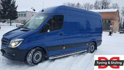 Mercedes Sprinter W906 2006–2018 Premium-sivuporrasputket (2 kpl, ruostumaton teräs) Ø60, keskipitkä akseliväli kuva 5