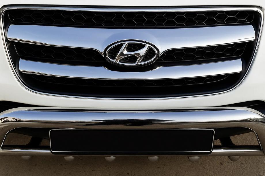 Hyundai Santa Fe 2 2006–2012 Säleikön peitelistat (2006-2010, 2 kpl, ruostumaton teräs) Image