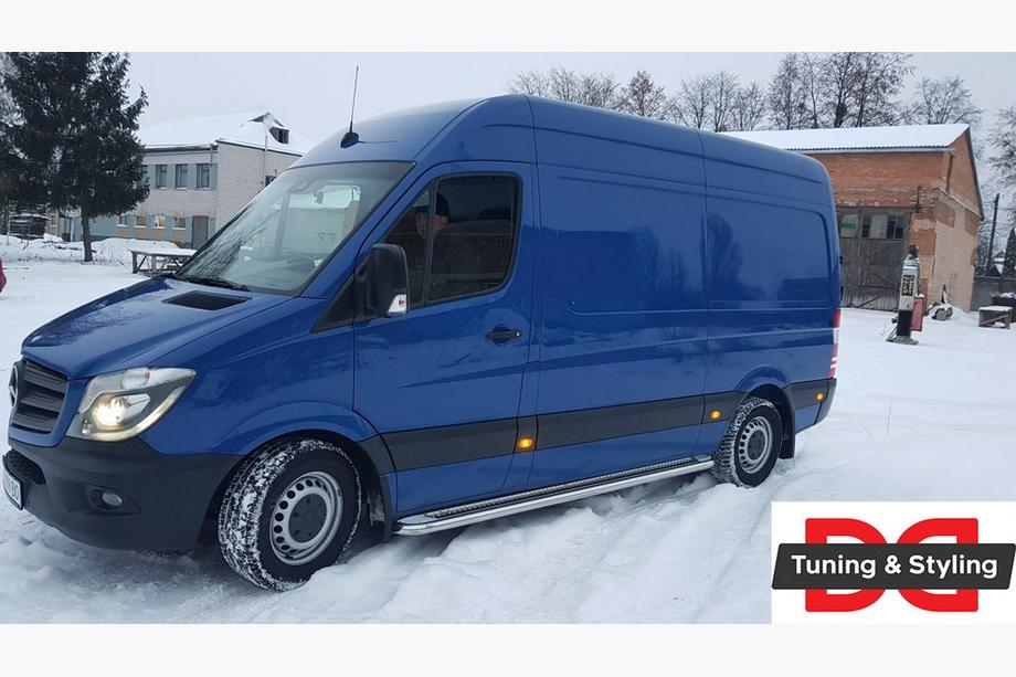 Volkswagen Crafter 2006–2016 Premium-sivuporrasputket (2 kpl, ruostumaton teräs) d60, lyhyt akseliväli Kuva 4