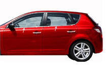 Kia Ceed 2007–2012 Ikkunankehyslistat (4 kpl, ruostumaton teräs) kuva 1