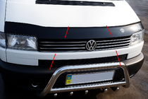 Volkswagen T4 Transporter 1990–2003 Säleikön listat Suora konepelti (8 kpl, ruostumaton teräs) kuva 1