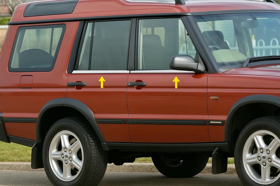 Land Rover Discovery II 1998–2004 Ikkunankehyslistat (4 kpl, ruostumaton teräs) Image