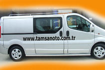Nissan Primastar 2002–2014 Sivuputket (2 kpl, ruostumaton) 60 mm, pitkä akseliväli kuva 5